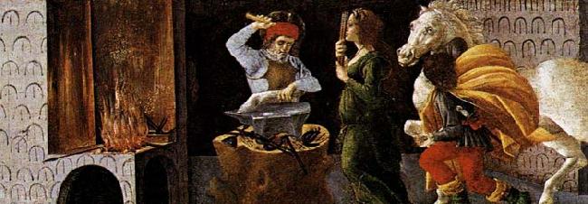 BOTTICELLI, Sandro Miracle of St Eligius Sweden oil painting art